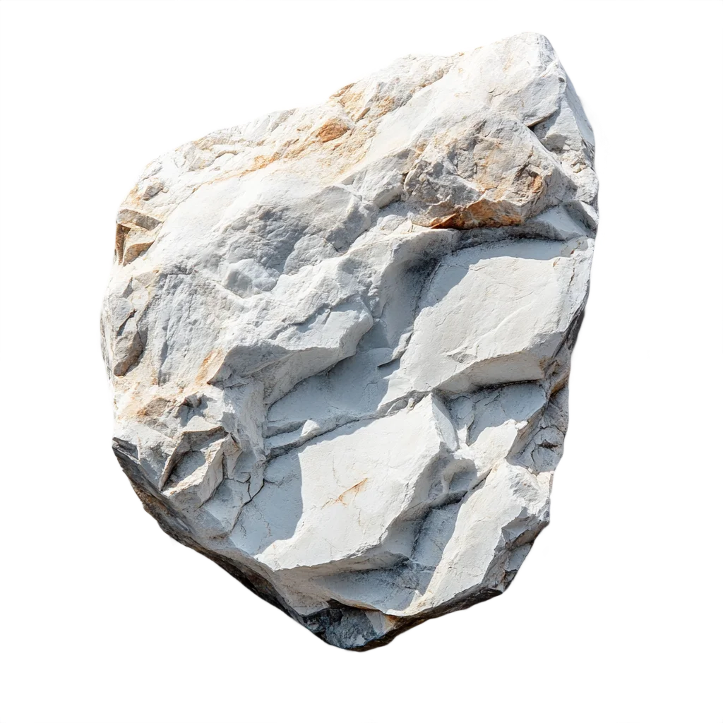 Rough Natural White Marble Boulder Stone Free PNG