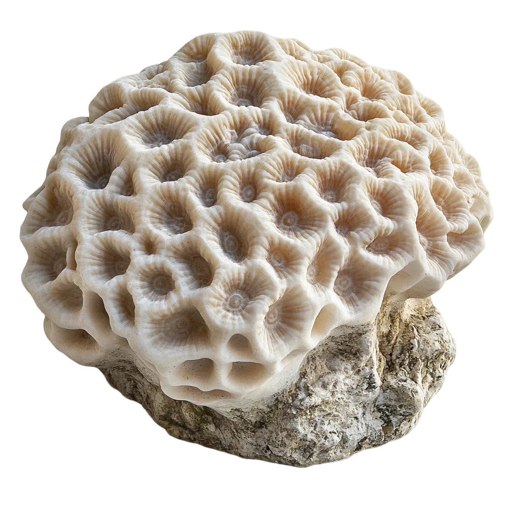 Natural Brain Coral Fossil Ocean Stone Free PNG