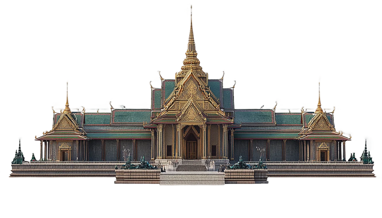 Traditional Thai Grand Palace Building Free PNG