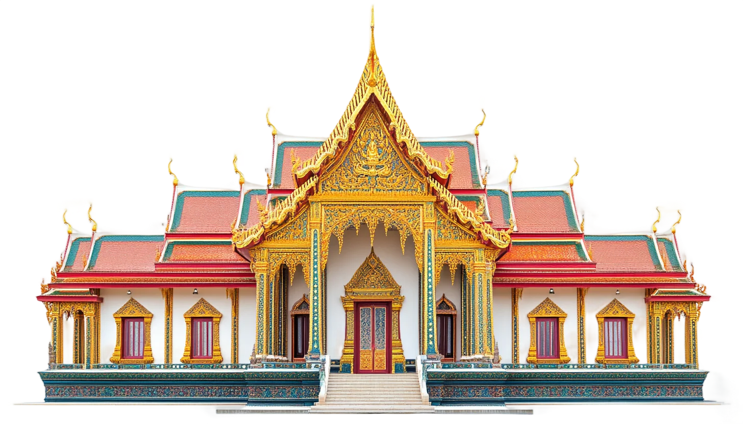 Traditional Thai Royal Palace Temple Facade Free PNG
