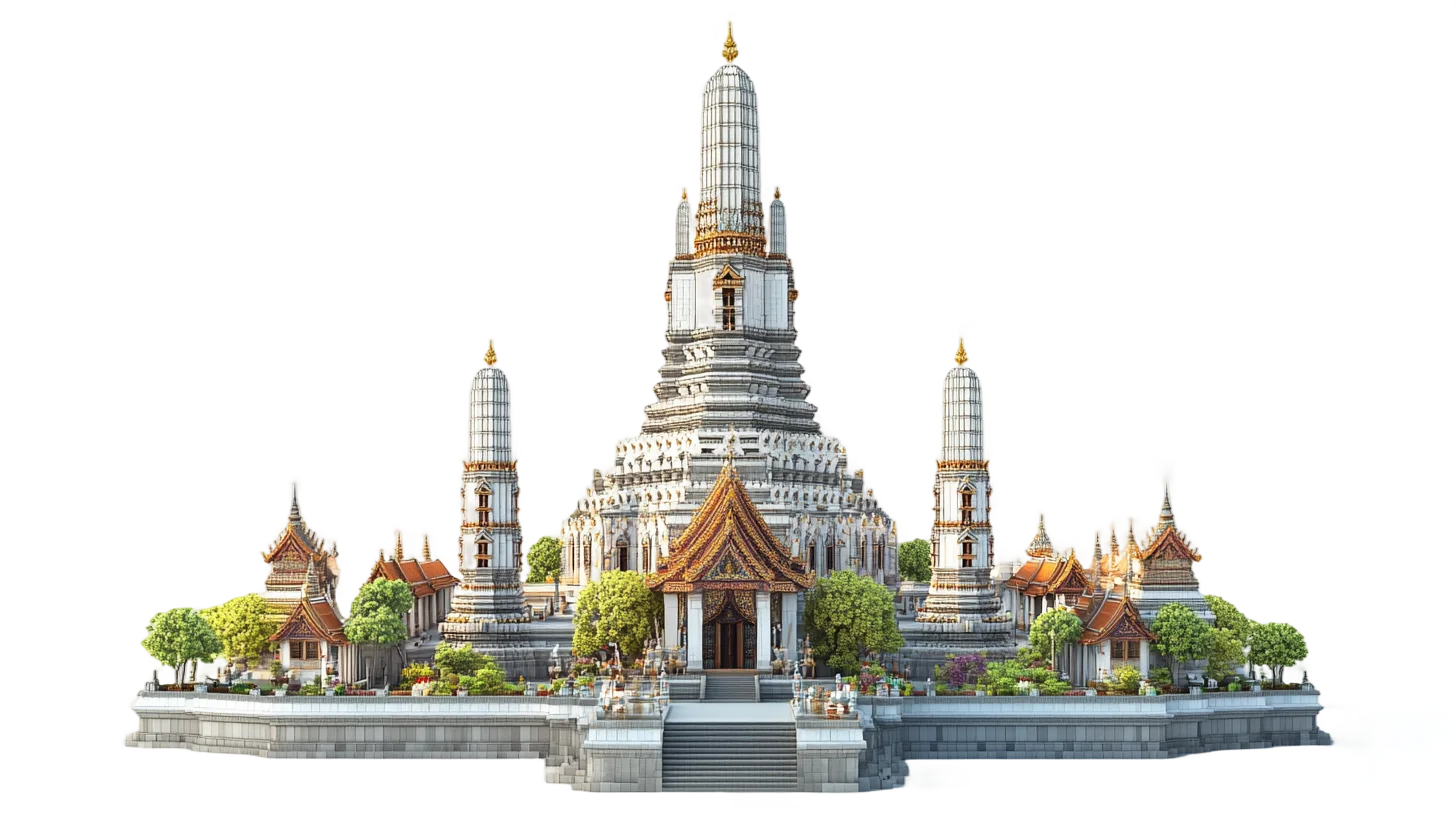 Wat Arun Buddhist Pagoda Temple Architecture Free PNG