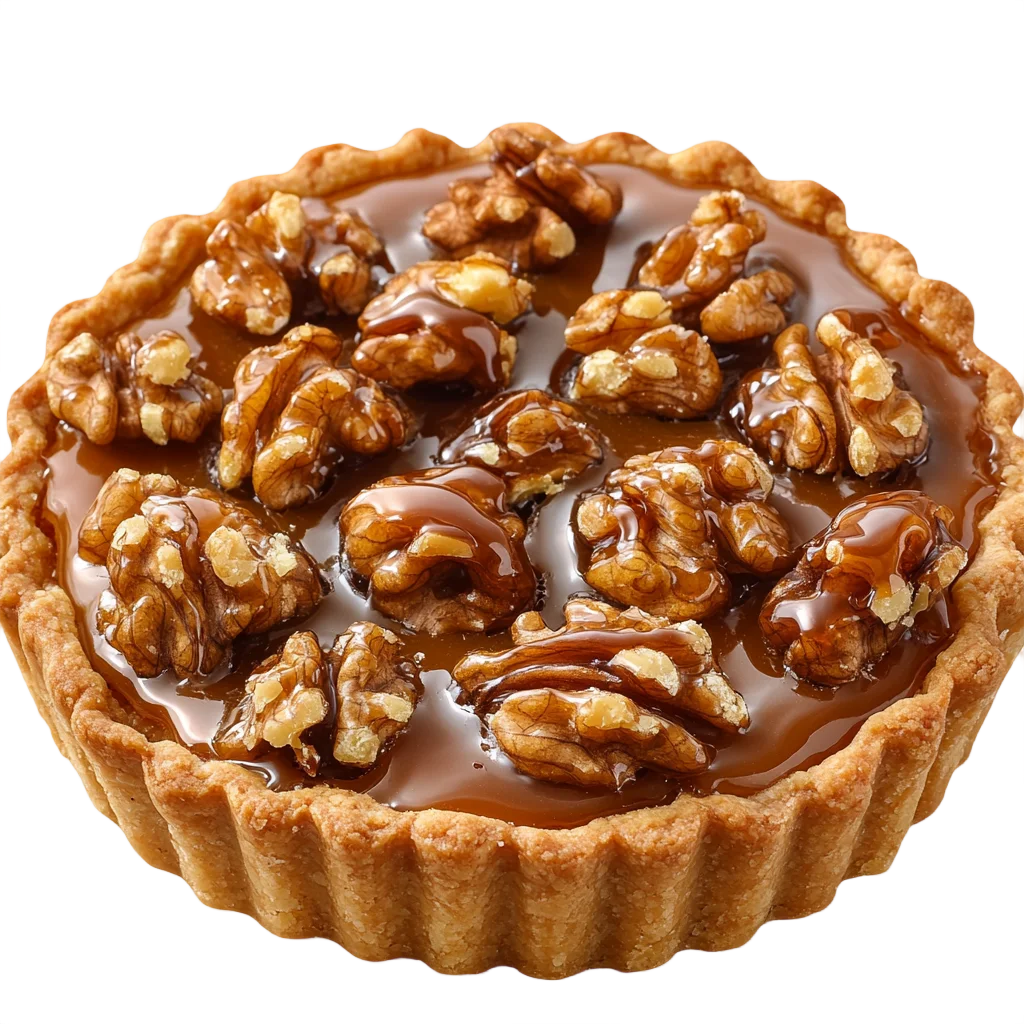 Delicious Homemade Walnut Tart Pastry Pie Free PNG
