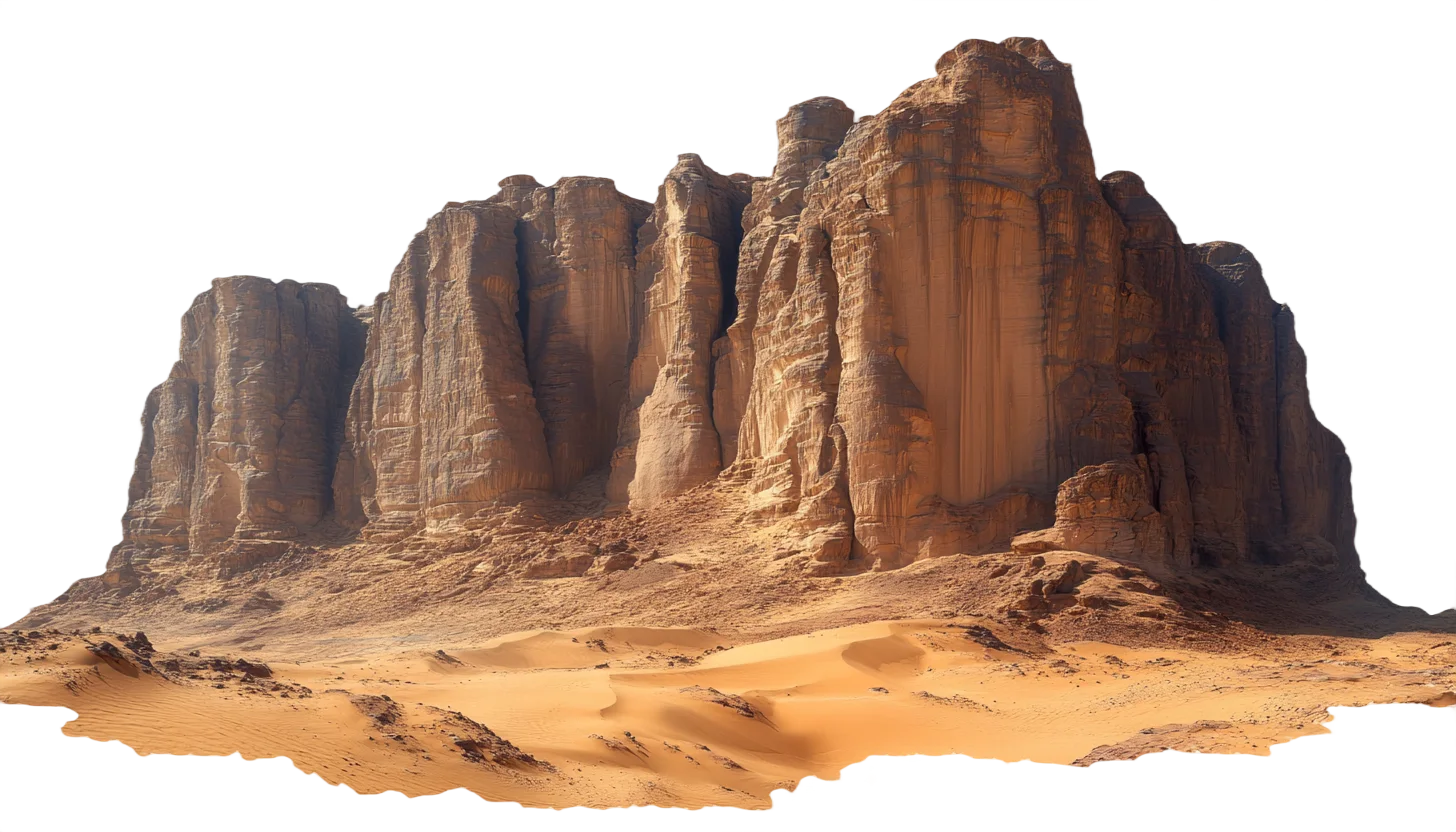 Rugged Desert Sandstone Cliffs Rock Formations Free PNG