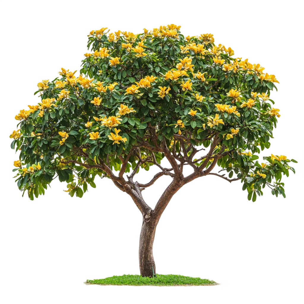 Yellow Flowering Cassia Canopy Tree Free PNG