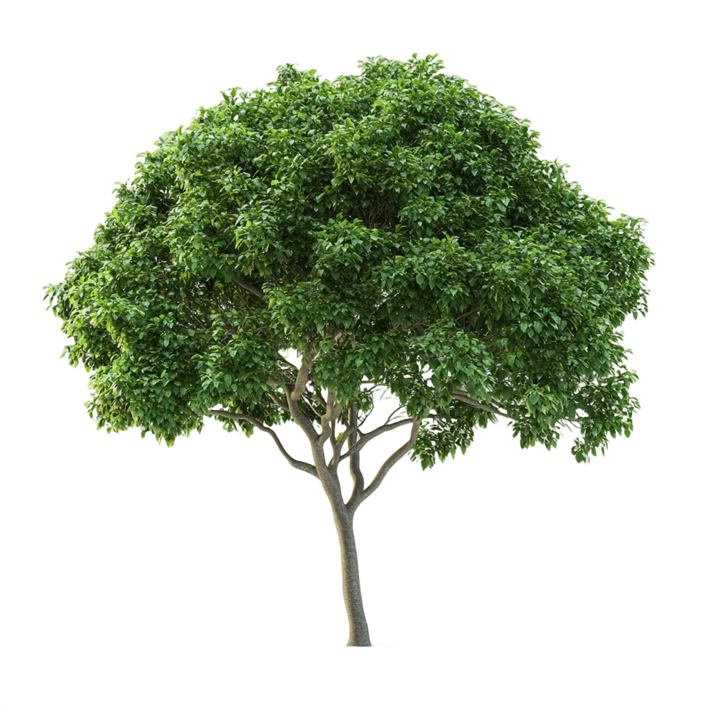 Lush Green Deciduous Foliage Tree Free PNG