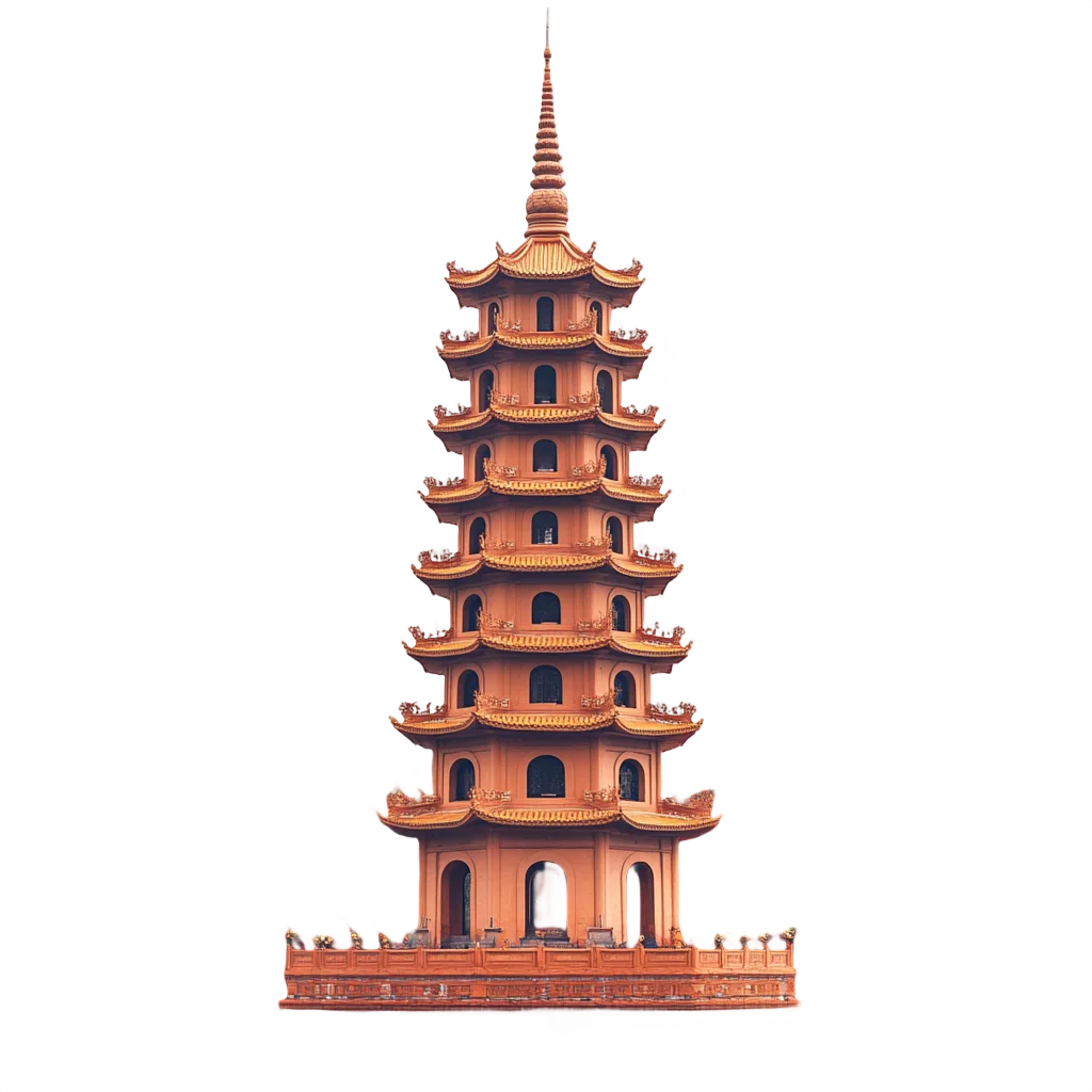 Traditional Multi-Tiered Pagoda Tower Free PNG