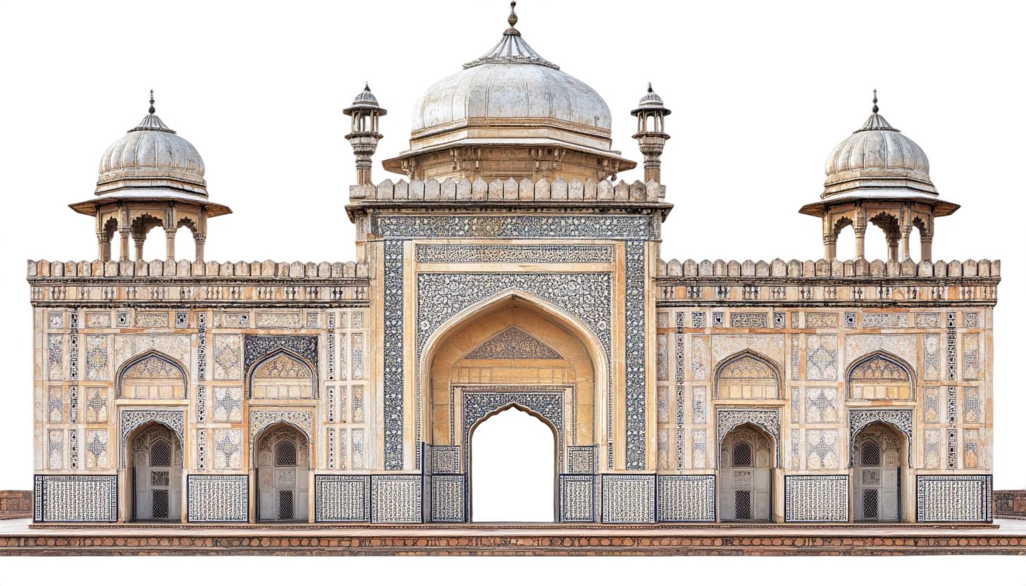 Taj Mahal Mughal Mosque Facade Free PNG