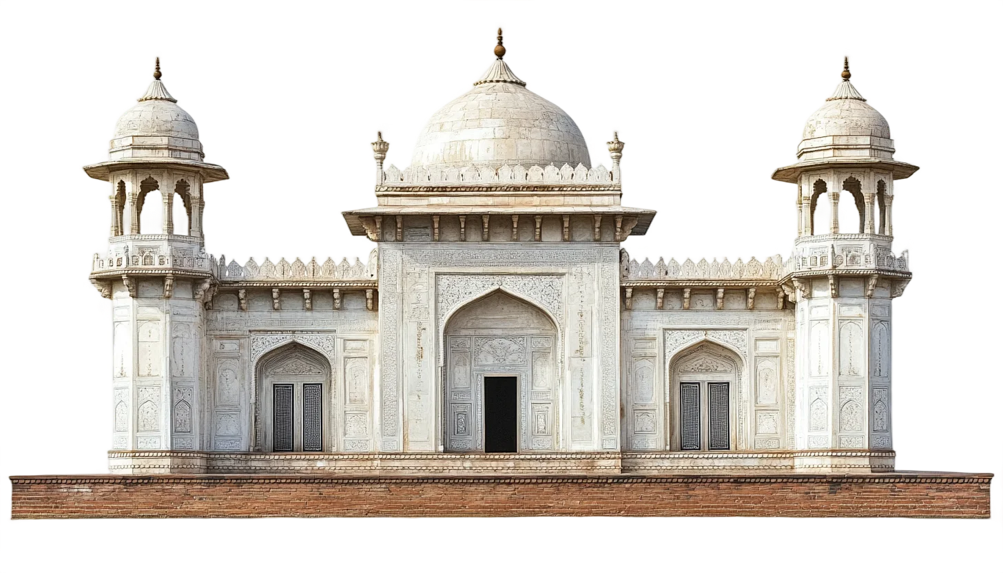 Historic White Marble Palace Pavilion Facade Free PNG
