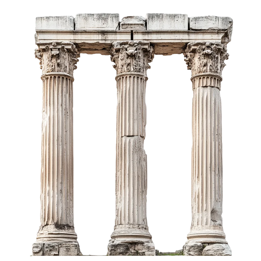 Ancient Classical Stone Columns Architecture Free PNG