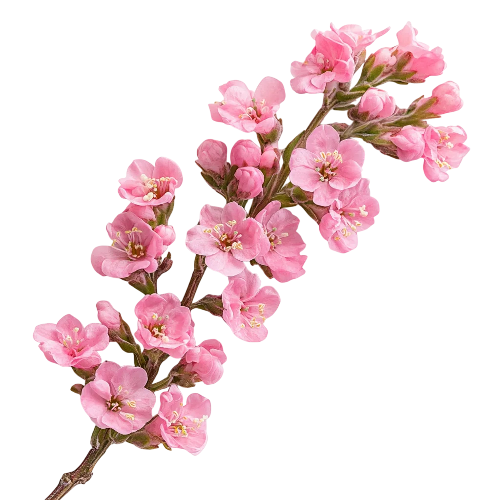 Clustered Pink Cherry Blossom Flower Tree Sprig Free PNG