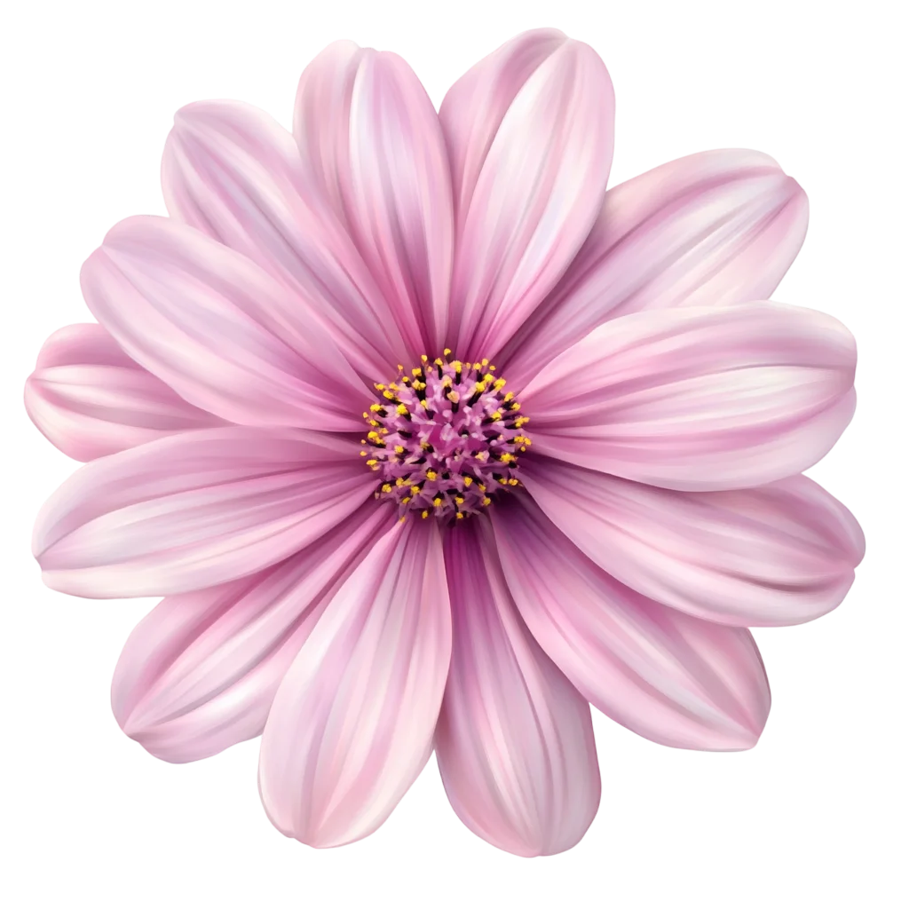 Pink Cosmos Wildflower Blossom Flower Head Cutout Free PNG