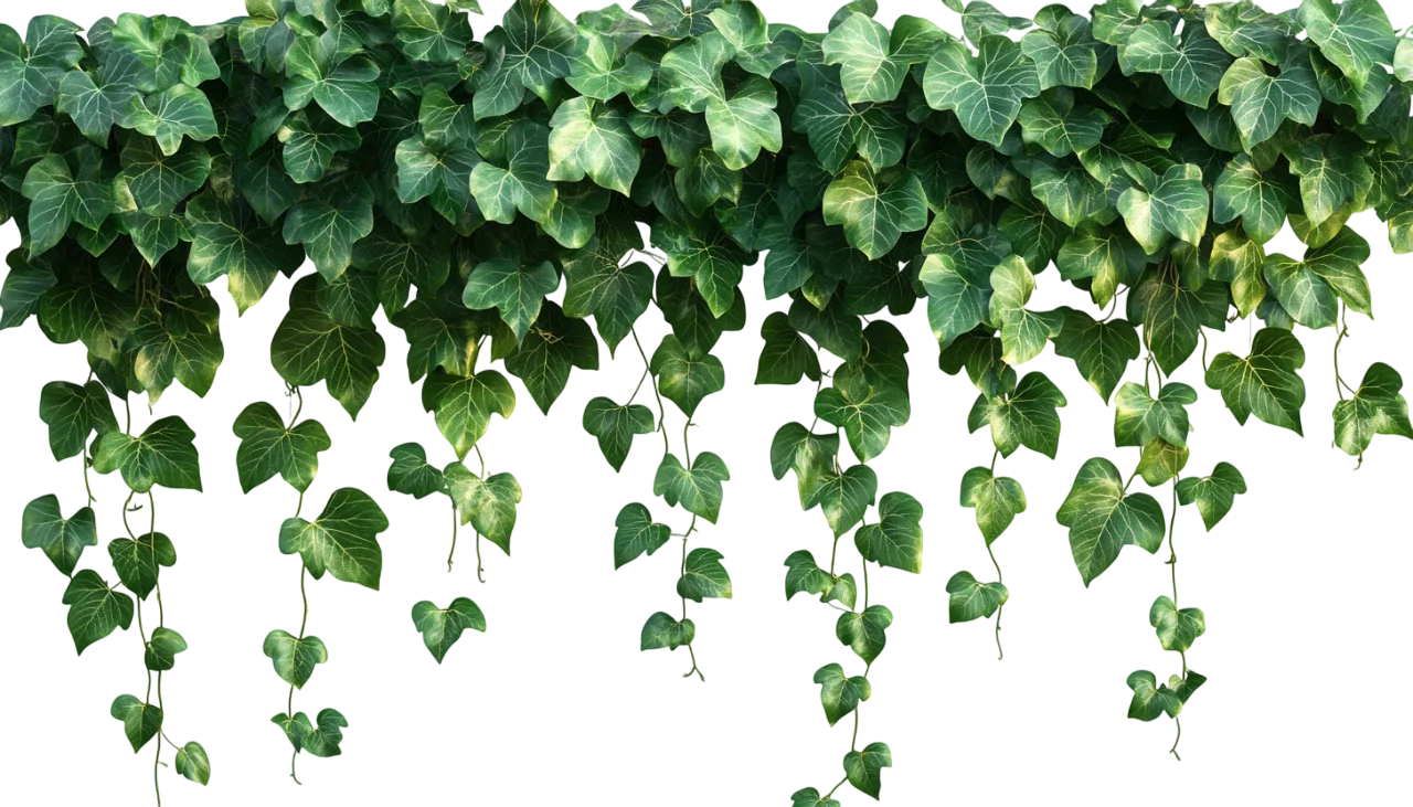 Hanging Green English Ivy Overhead Border Free PNG