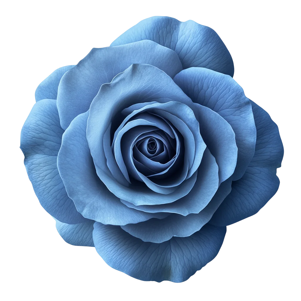 Navy Blue Rose Flower Head Clipart Free PNG