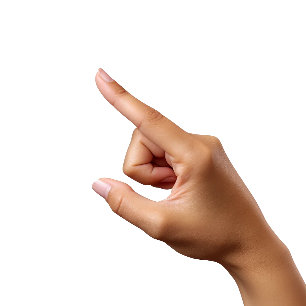 Hand Pointing Touch Sign Free PNG
