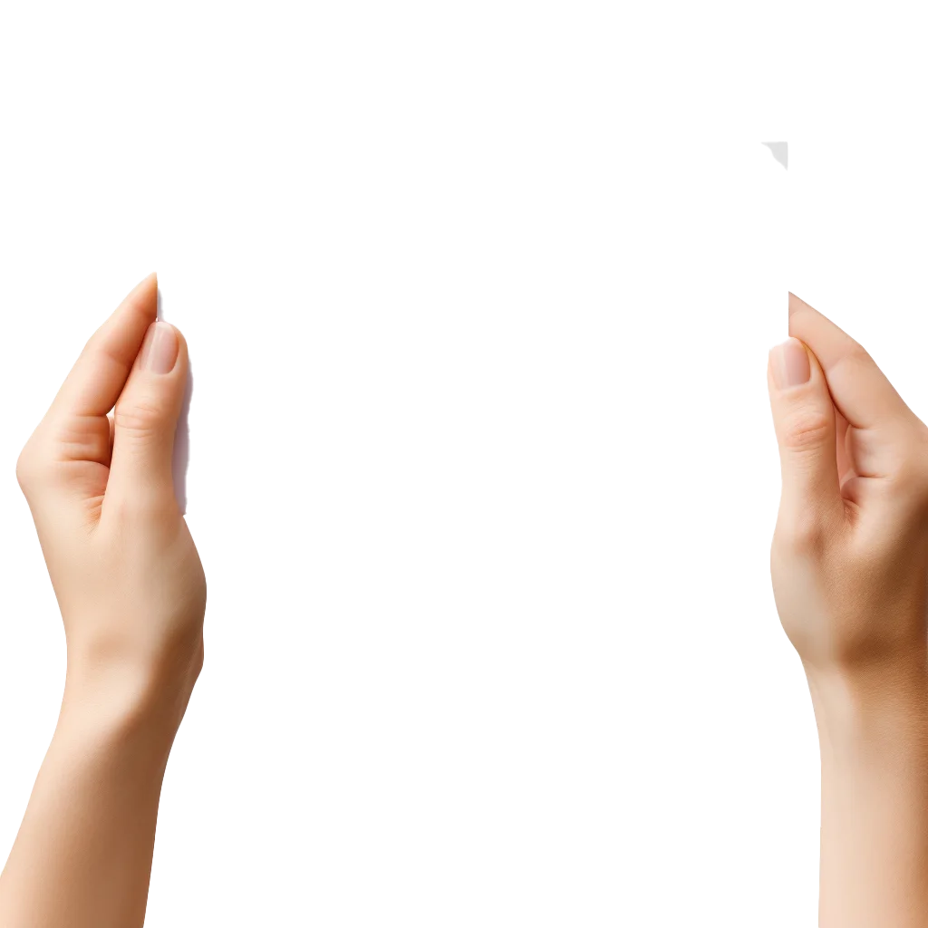 Two Hands Pinching Fingers Upward Food Gesture Free PNG
