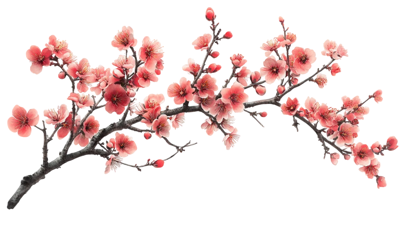 Lush Blooming Pink Cherry Blossom Tree Branches Free PNG