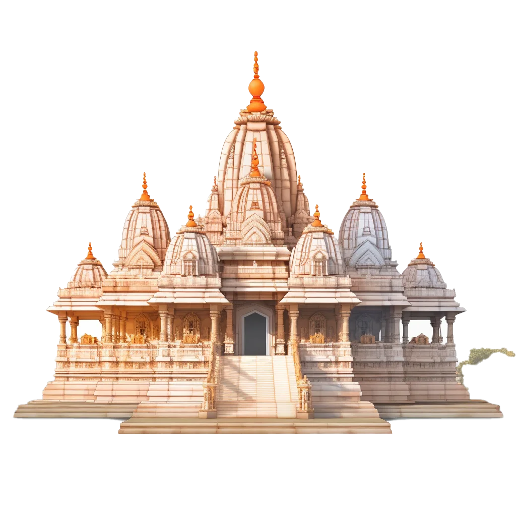 Ancient Hindu Temple Complex Architecture Free PNG