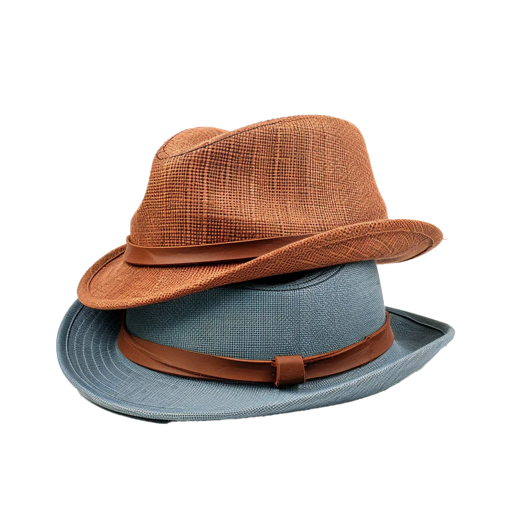 Classic Men Felt Fedora Sun Hats Stack Free PNG