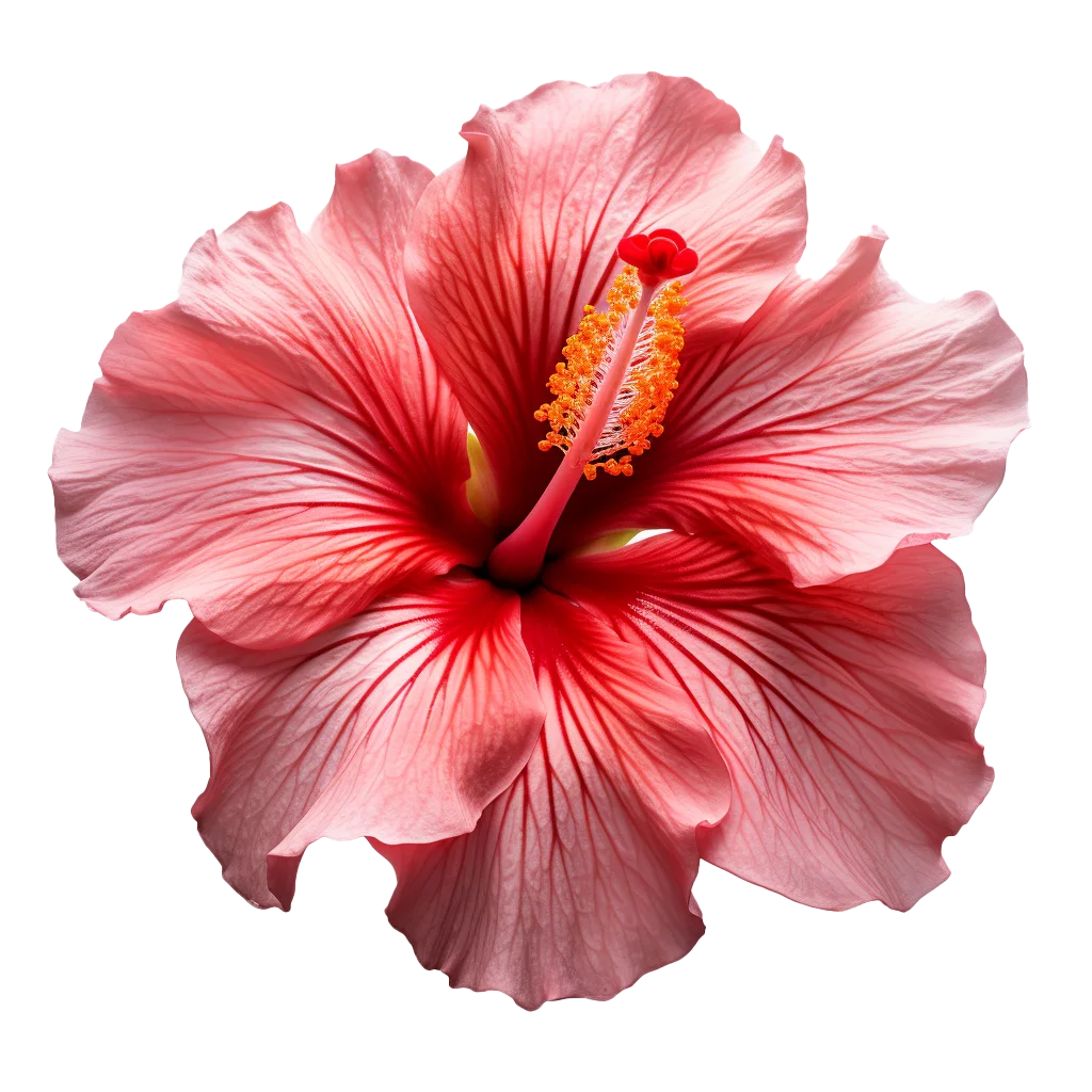 Vibrant Red Hibiscus Flower Tropical Bloom Free PNG