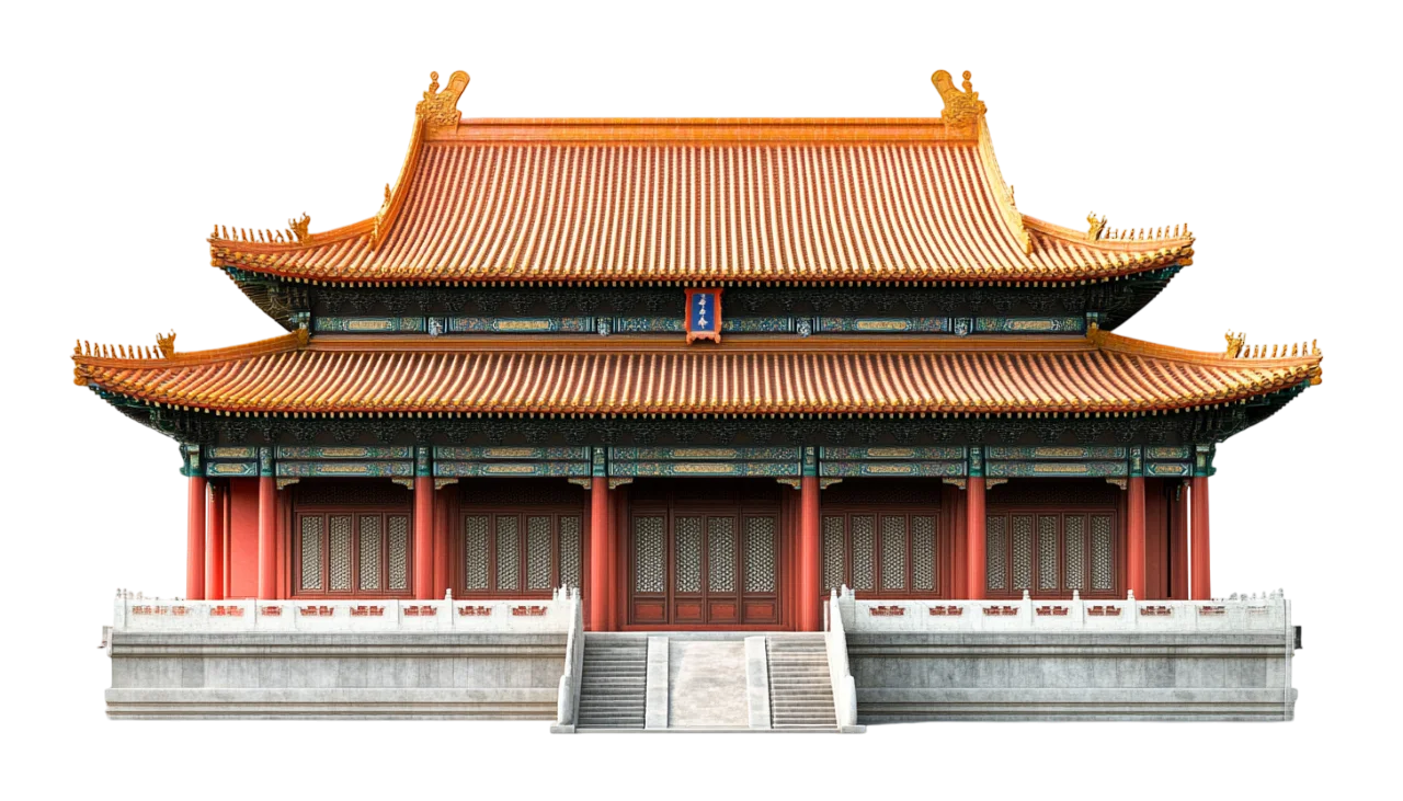 Traditional Chinese Palace Hall Building Front Free PNG