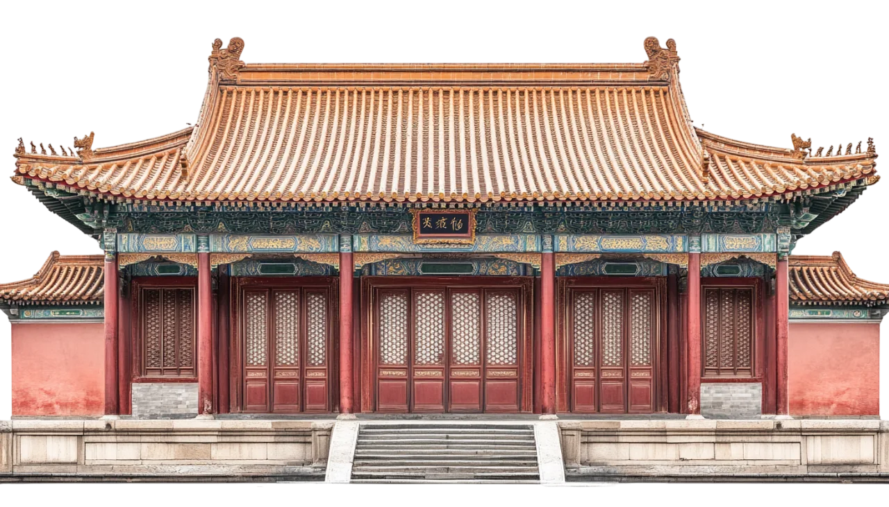 Traditional Chinese Architecture Temple Hall Free PNG