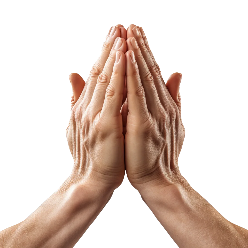 Praying Hands Folded in Hope and Worship Free PNG