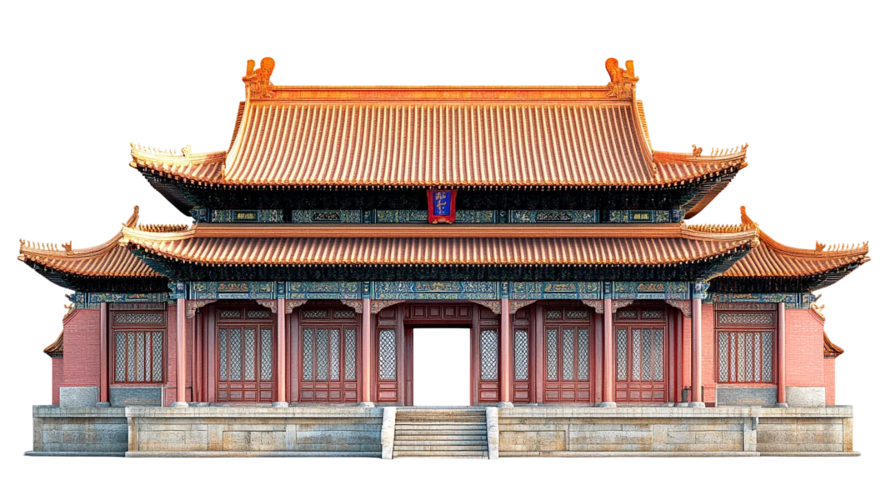 Chinese Forbidden City Imperial Temple Hall Free PNG