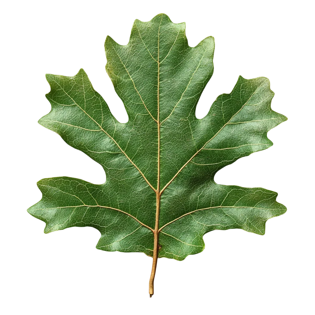 Fresh Green Oak Leaf Botanical Free PNG Cutout