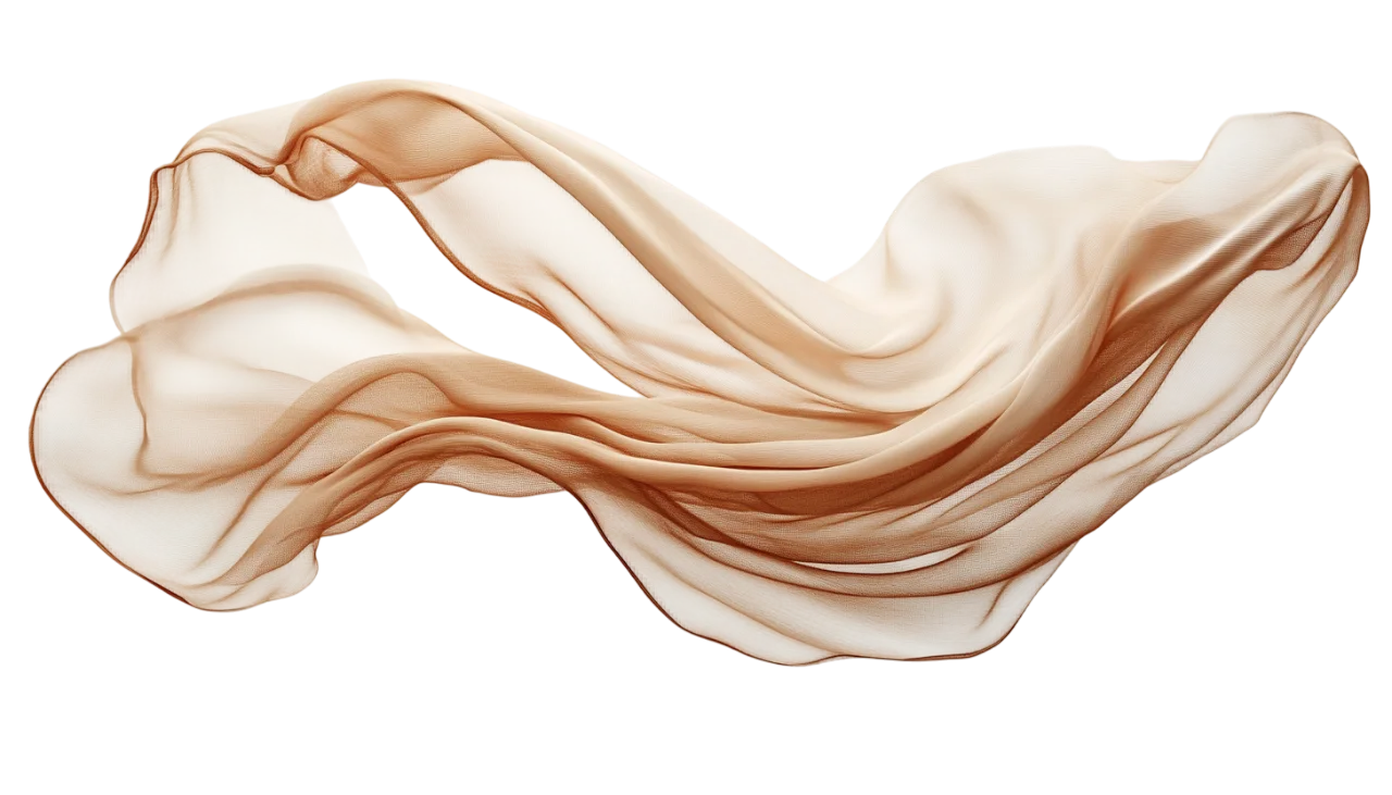 Elegant Flowing Silk Fabric Ribbon Free PNG Cutout