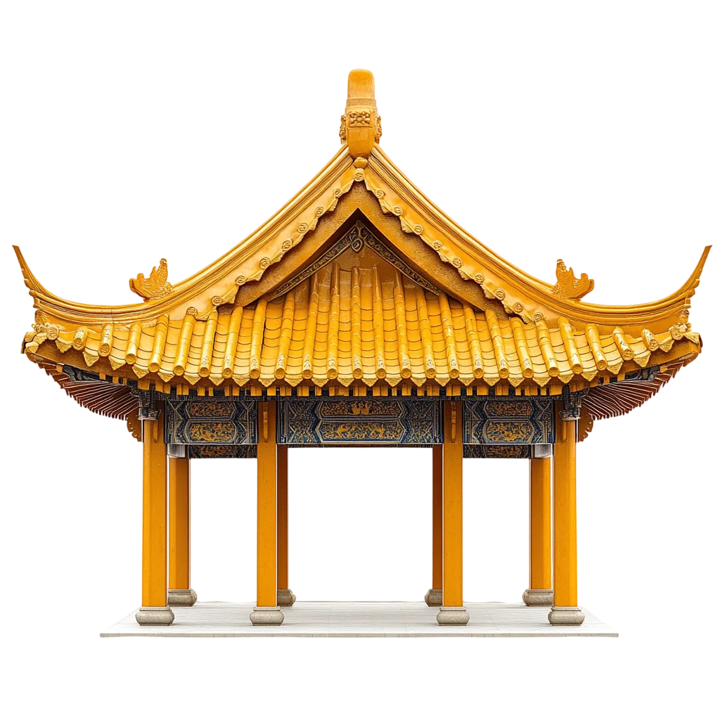 Classic Asian Temple Gazebo Pavilion Free PNG Cutout