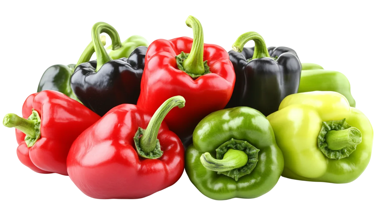 Fresh Bell Peppers and Chili Mix Free PNG Vegetables
