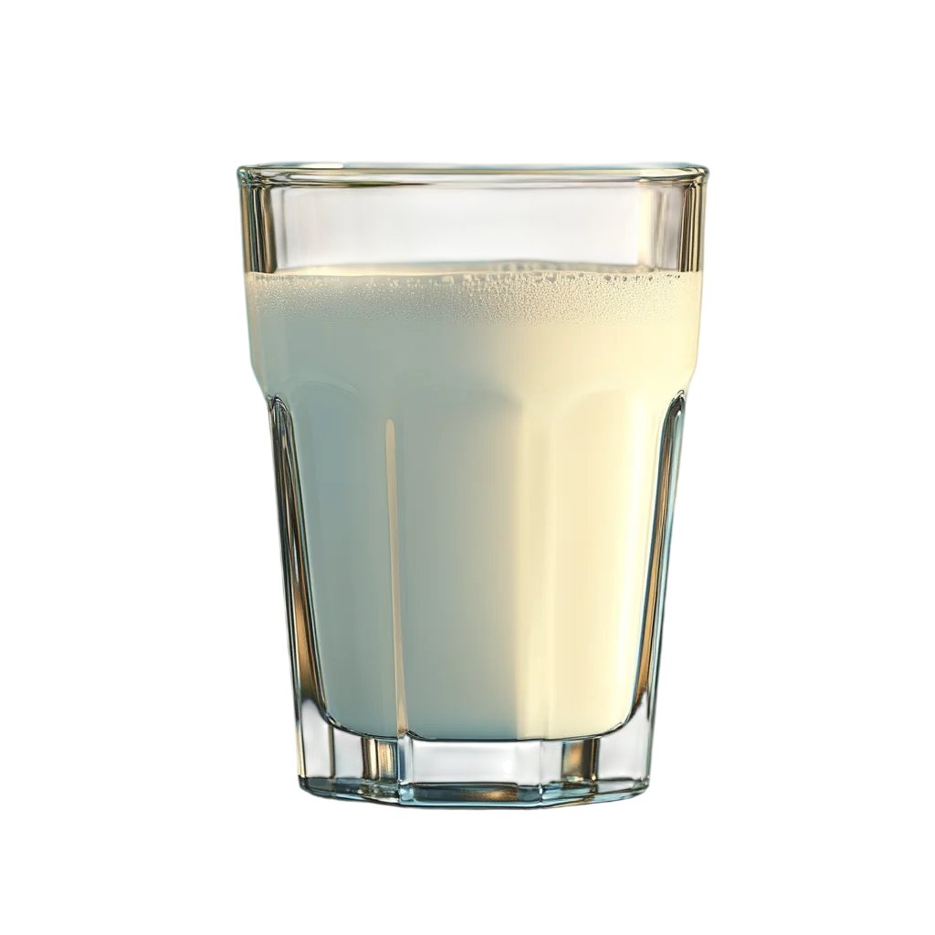 Clear Tumbler Glass of Fresh Milk Free PNG