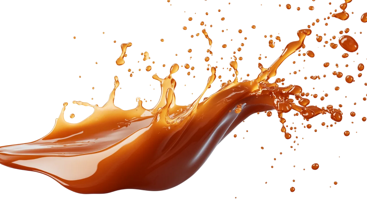 Dynamic Liquid Caramel Splash Wave Free PNG