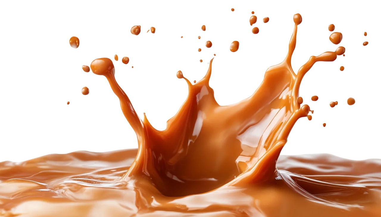 Liquid Caramel Splash Crown Free PNG Cutout