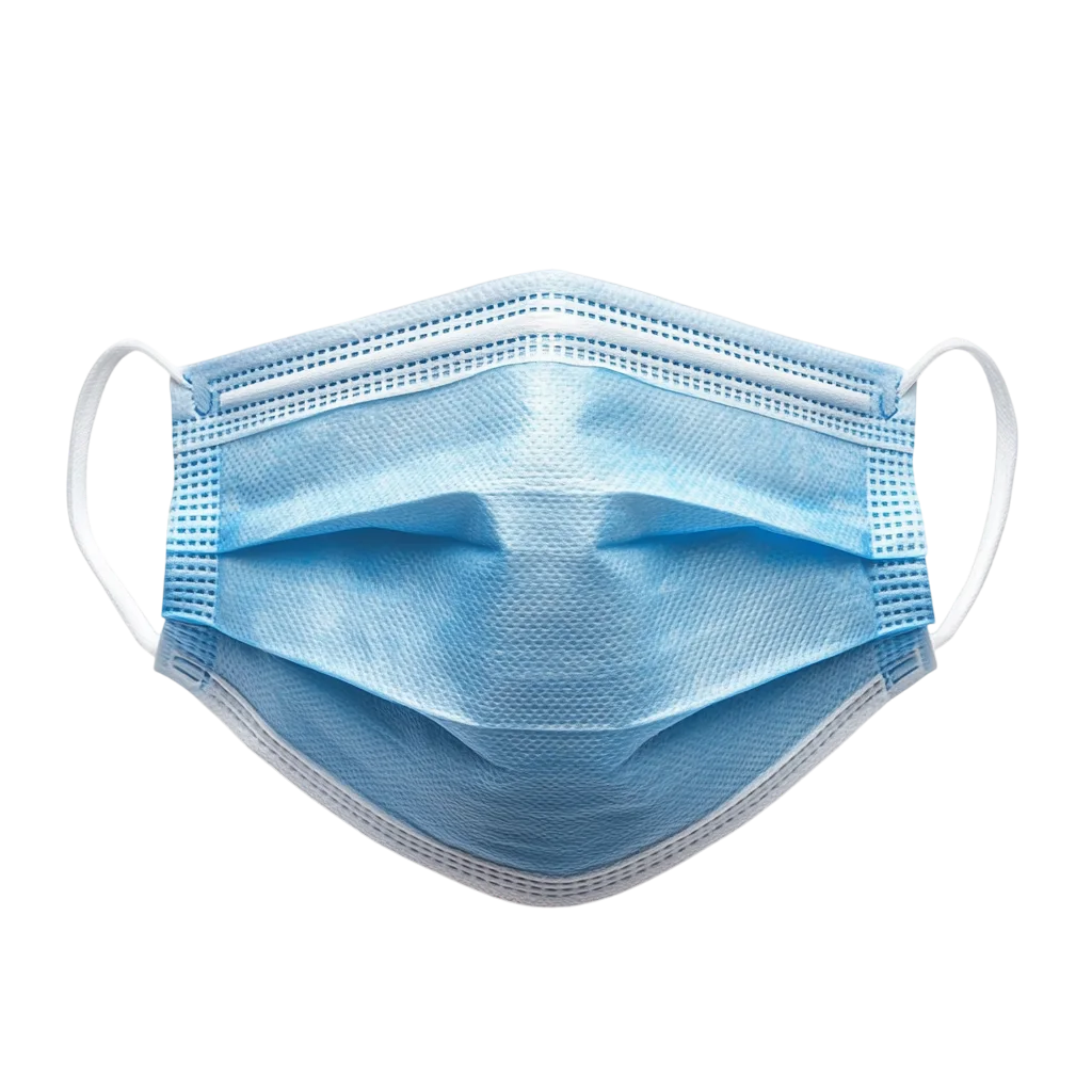 Light Blue Medical Protective Face Mask Free PNG