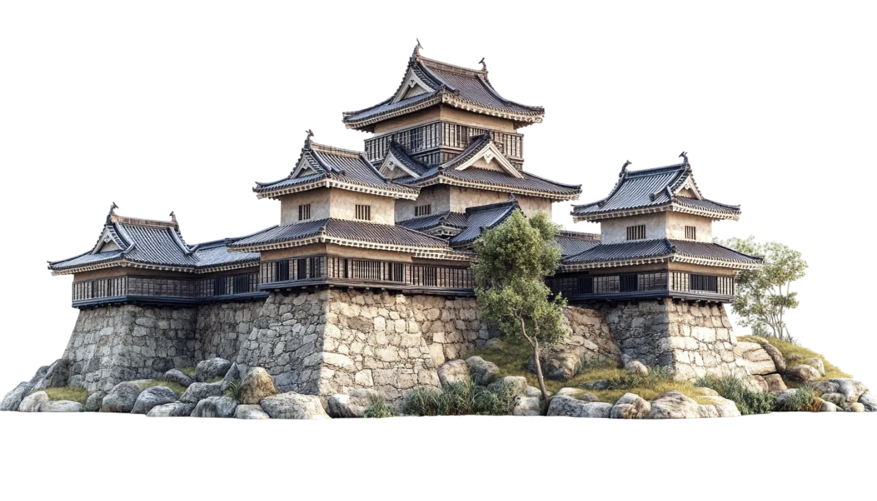 Japanese Samurai Castle Stone Fortress Free PNG