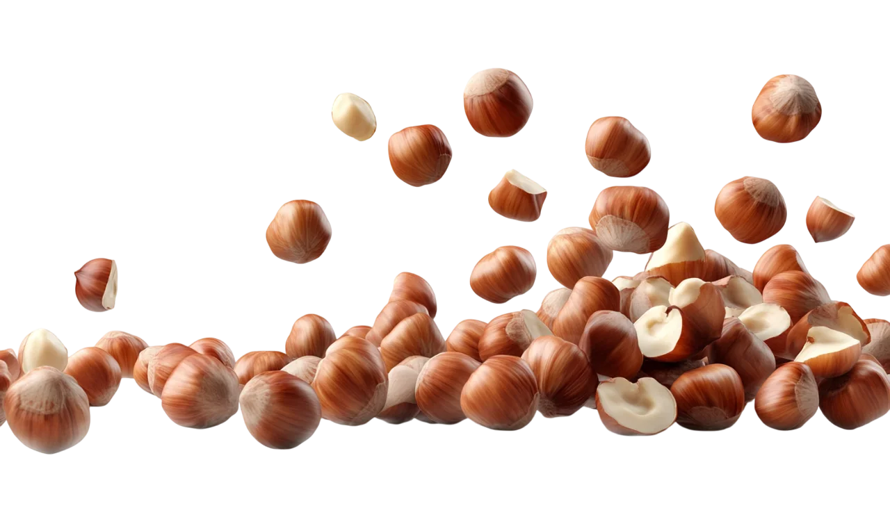 Pile of Roasted Hazelnuts on Ground Free PNG Cutout