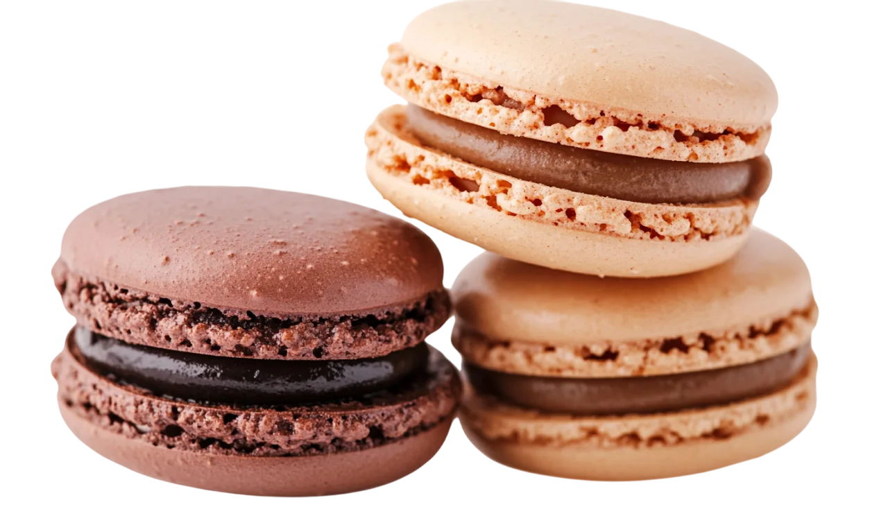Stacked French Macaron Pastries Free PNG Food