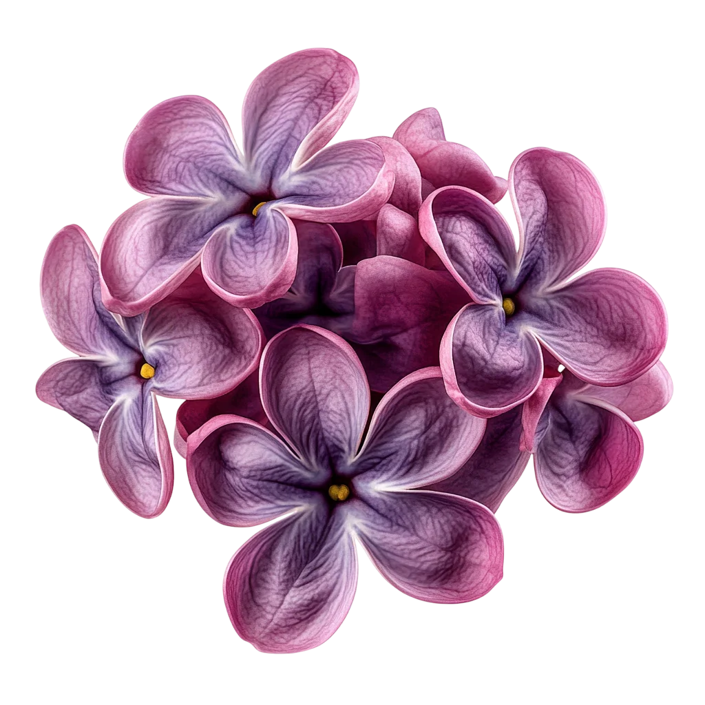 Blooming Purple Syringa Lilac Petals Free PNG