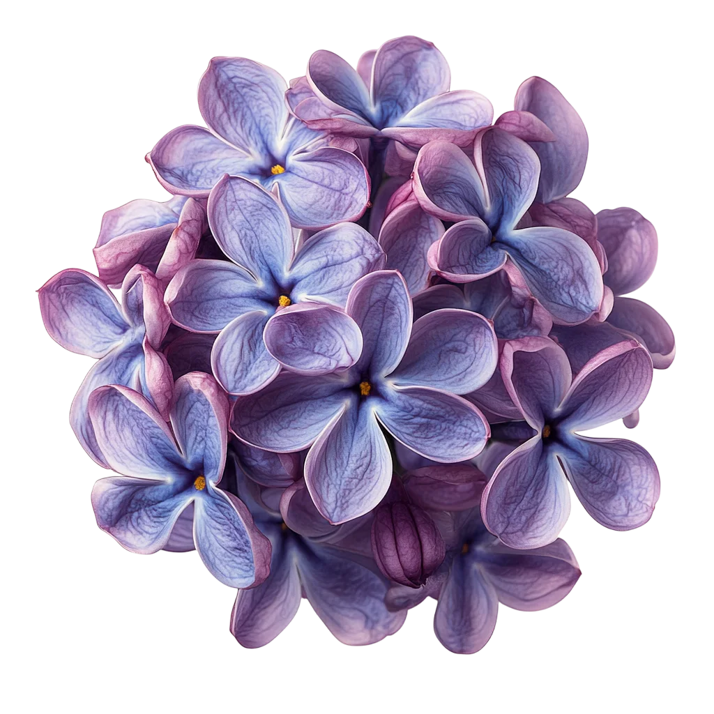 Round Purple Hydrangea Flower Head Free PNG