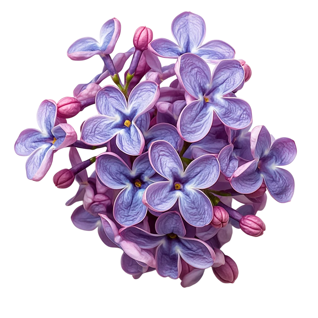 Vibrant Purple Lilac Flower Bunch Free PNG