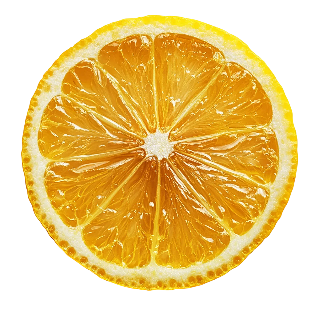 Juicy Round Orange Slice Wheel Free PNG Cutout