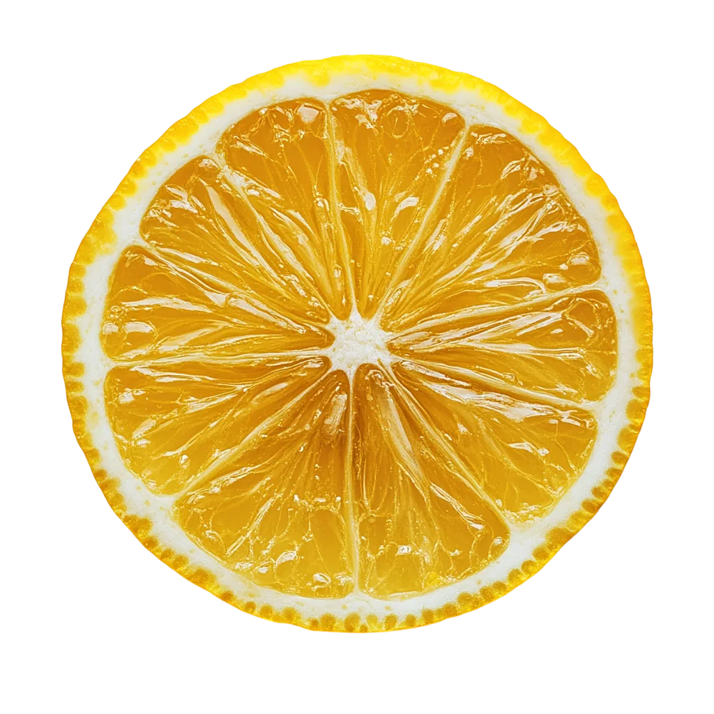 Bright Orange Citrus Slice Cross Section Free PNG