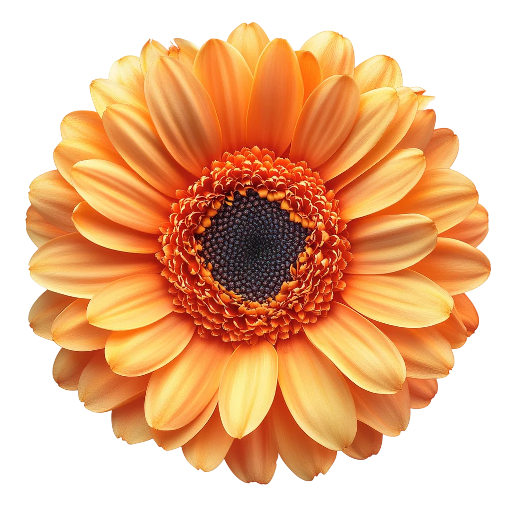 Yellow Orange Gerbera Daisy Single Bloom Free PNG