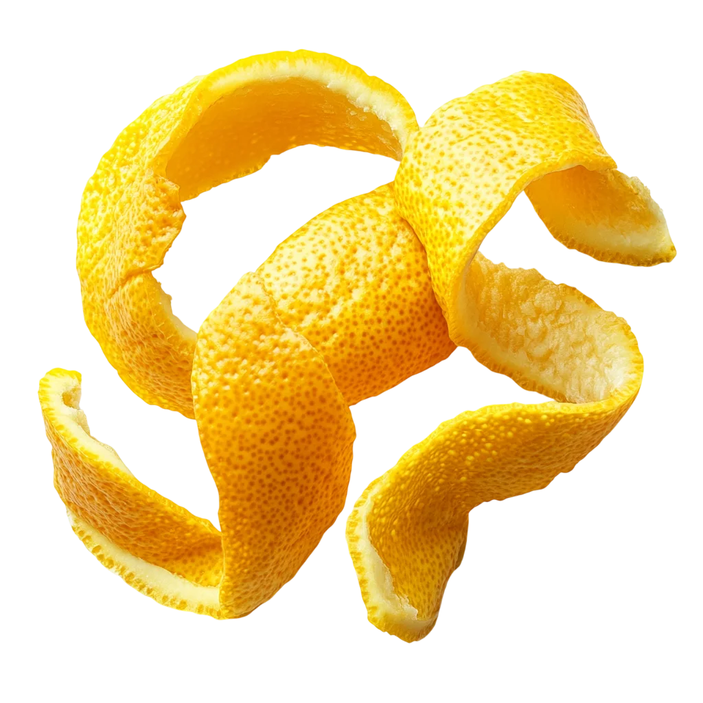 Twisted Organic Lemon Peel Ribbon Free PNG Cutout