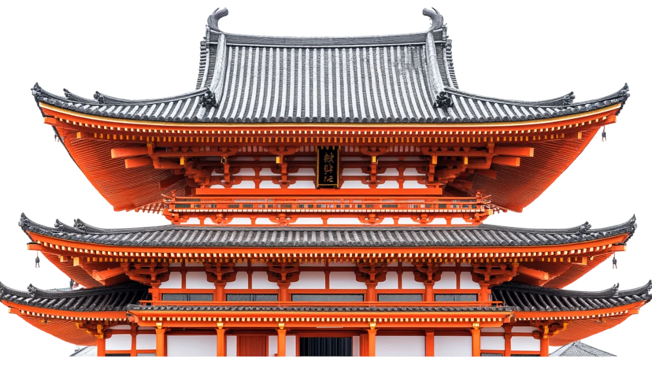 Red Japanese Temple Gate Building Free PNG Architecture
