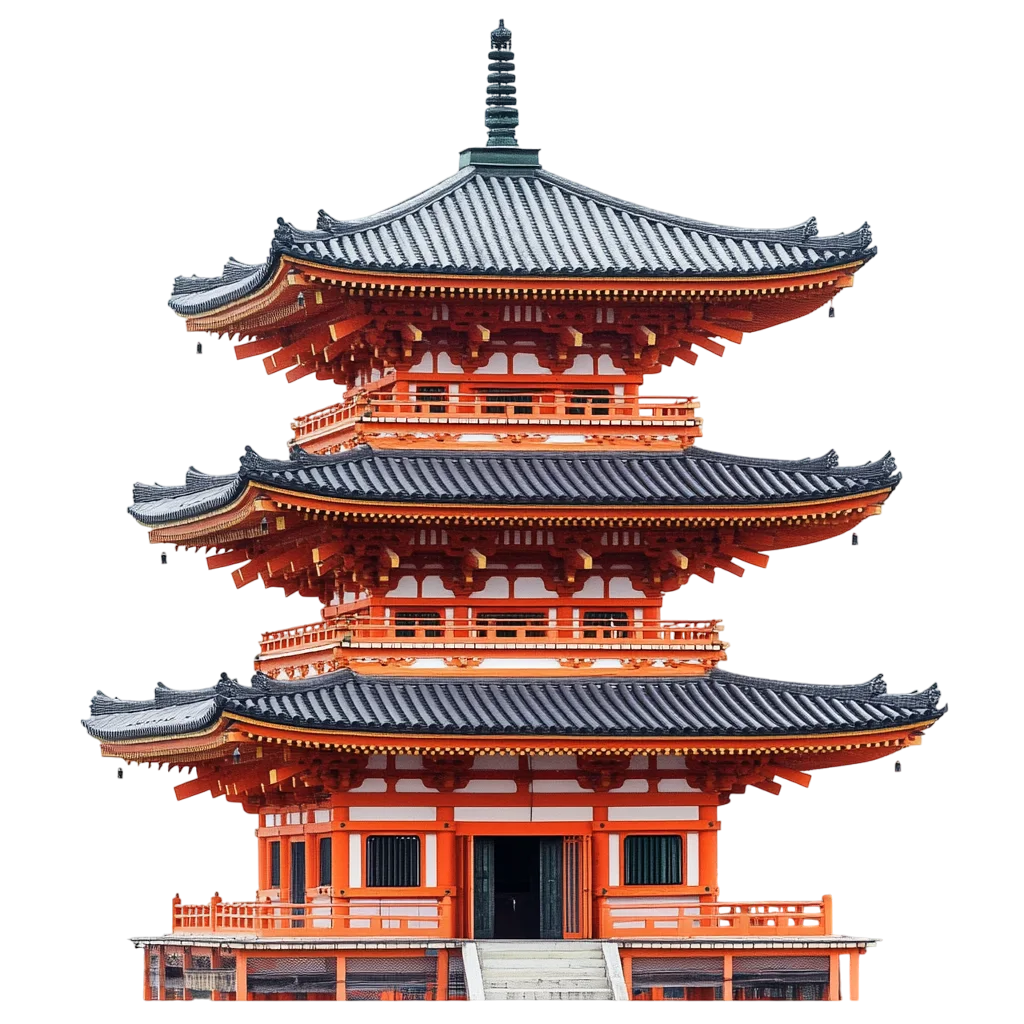 Classic Japanese Pagoda Shrine Free PNG Architecture