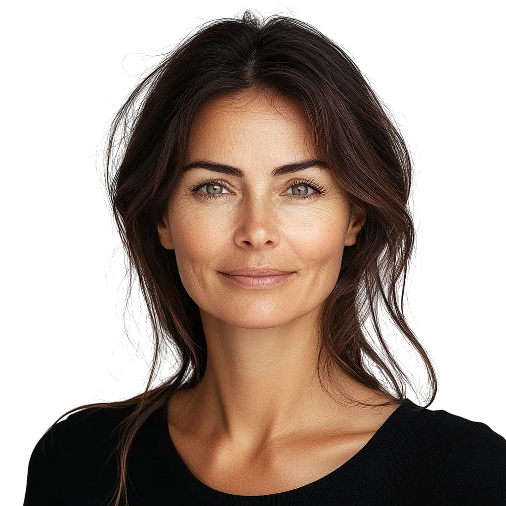 Beautiful Brunette Woman in Black Top Free PNG