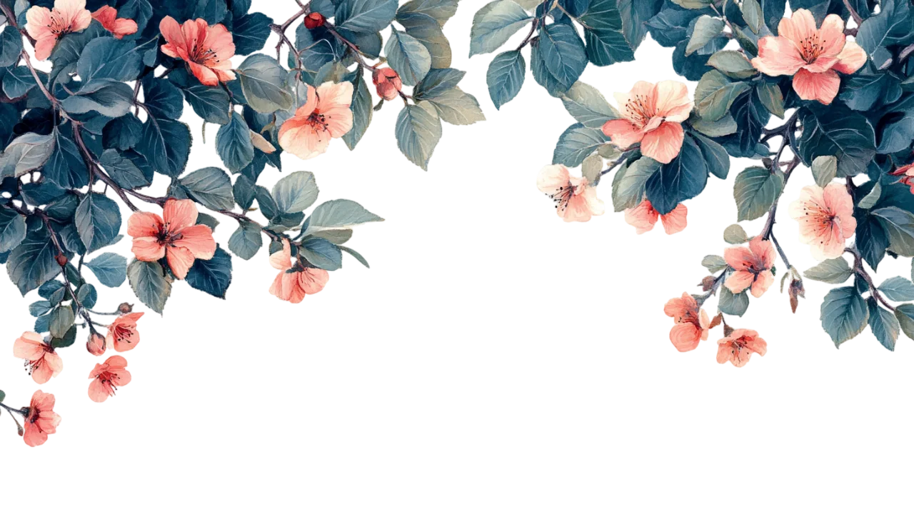 Floral Greenery Corner Border Clipart Free PNG