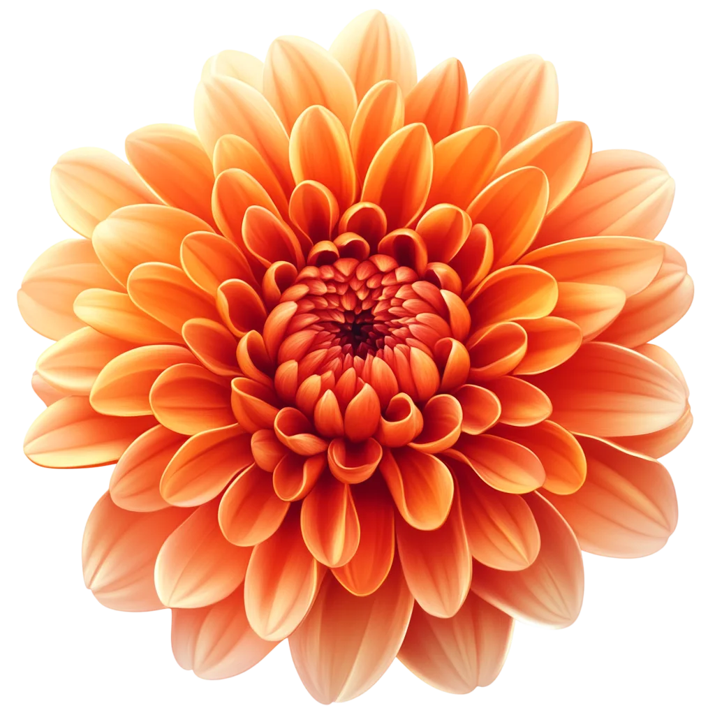 Yellow Orange Dahlia Flower Bloom Art Free PNG